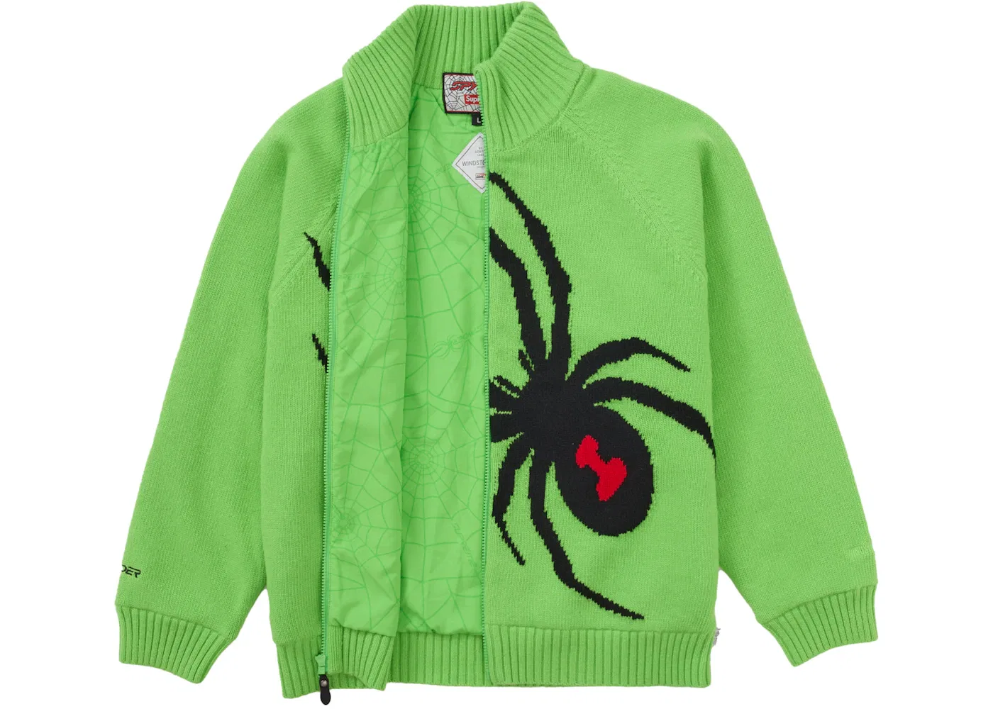 Мужской свитер с ветрозащитой Spyder WINDSTOPPER Supreme, Green — фото 2