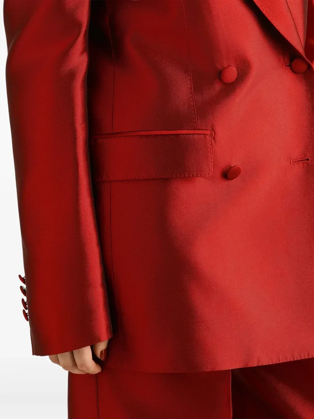 Двубортный блейзер Mikado Dolce & Gabbana, красный — фото 4