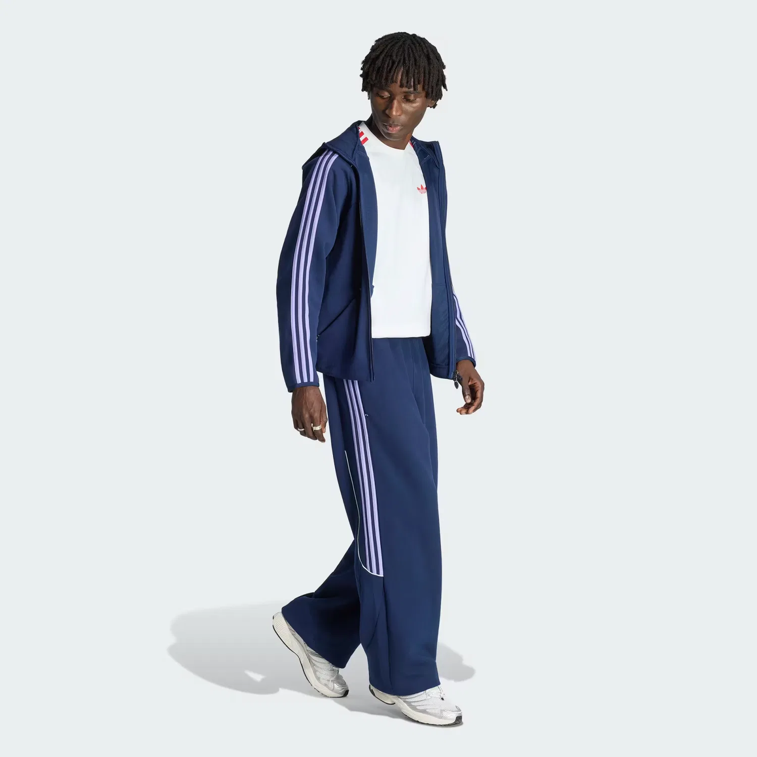 Мужские брюки свободного кроя Spacer Teamgeist 26 Cutline Open Hem Adidas Originals, темно-синий индиго — фото 3