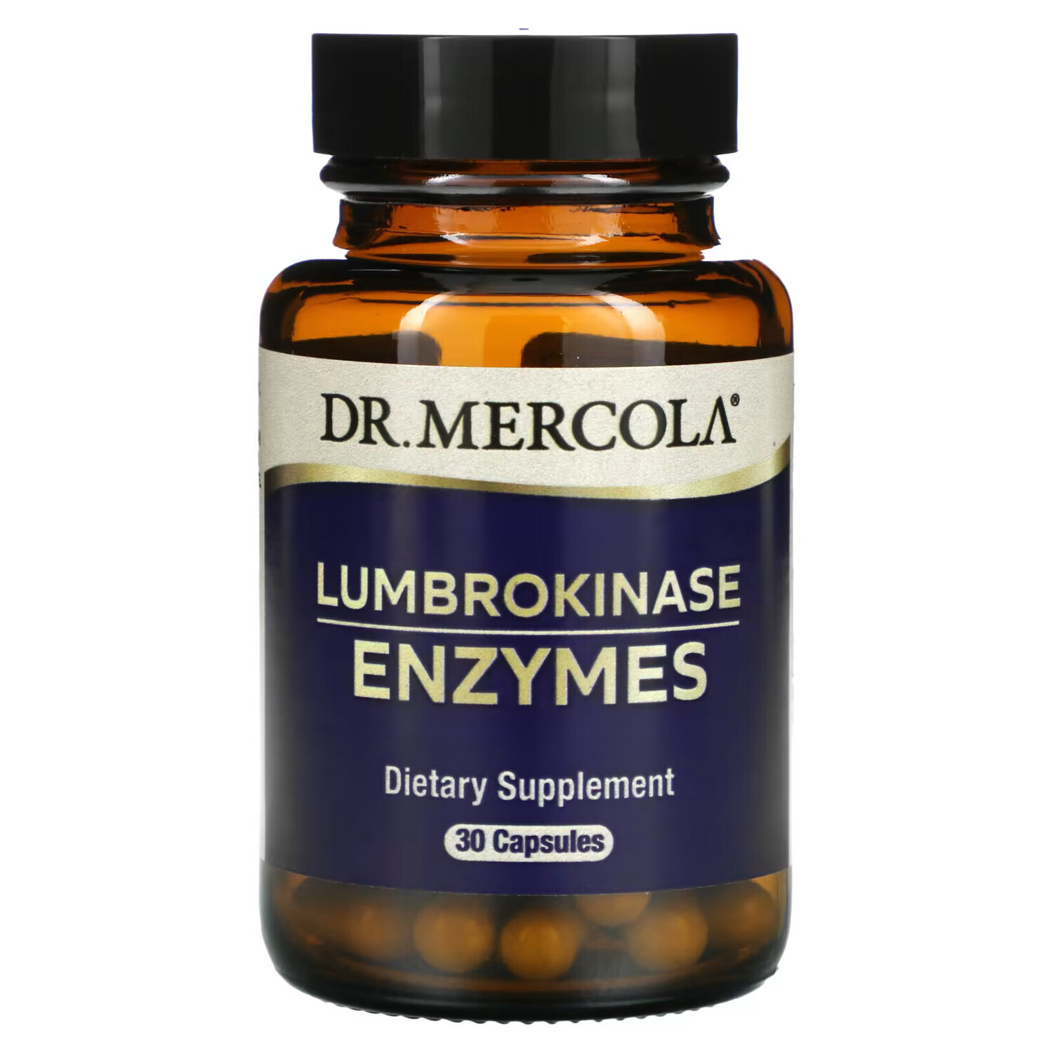 

Dr. Mercola, ферменты люмброкиназы для пищеварения, 30 капсул