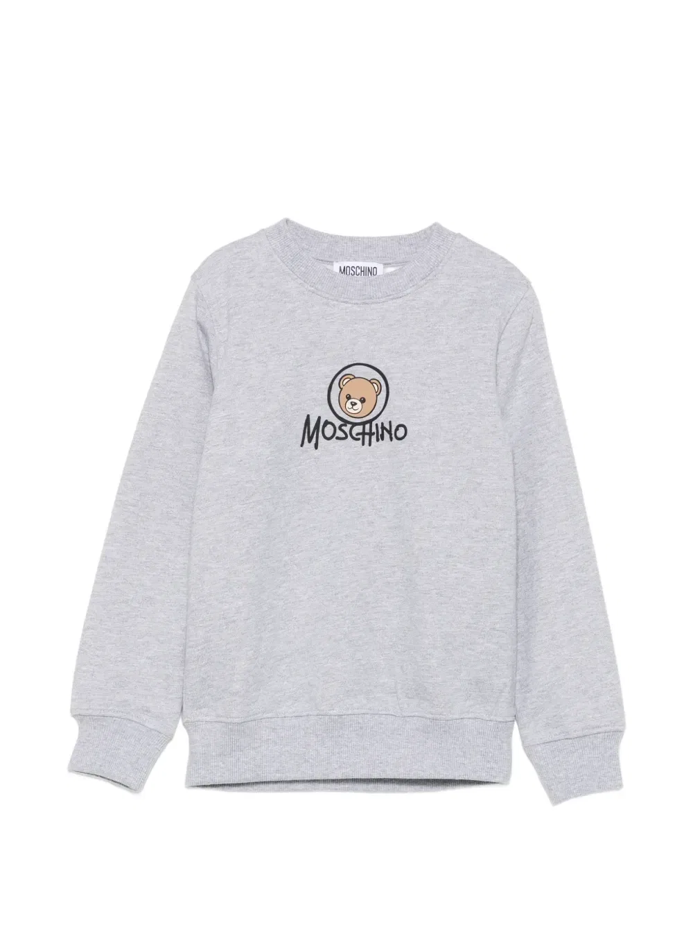 Свитшот с логотипом Moschino Kids, серый