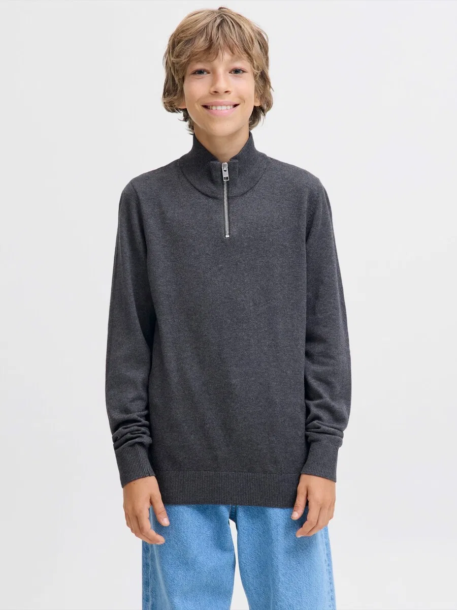Детский свитер Jack & Jones Junior 'JJEEmil' темно-серого цвета
