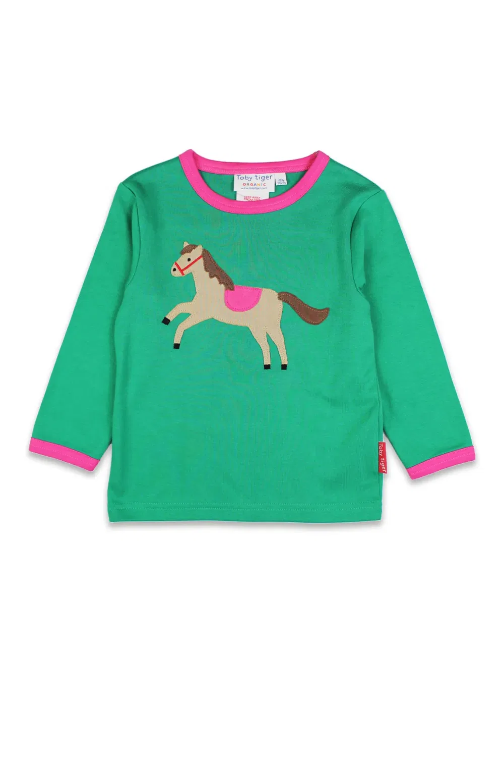 Футболка с длинным рукавом с аппликацией Horse Toby Tiger, Green