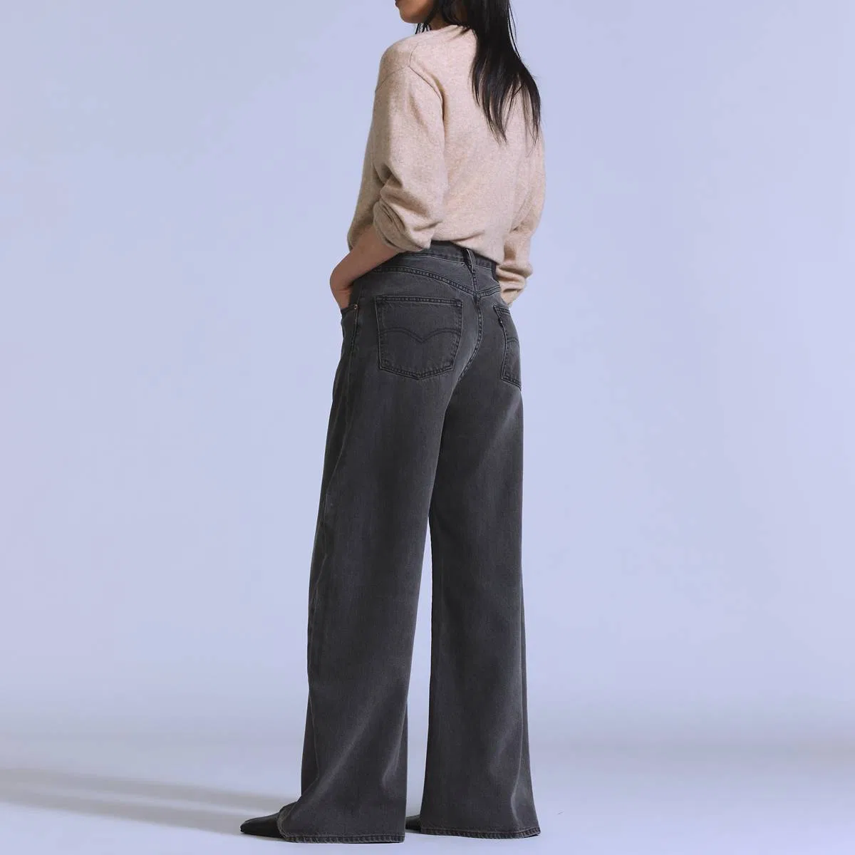 Женские джинсы максимального свободного кроя Levi's, Onyx - Black — фото 3