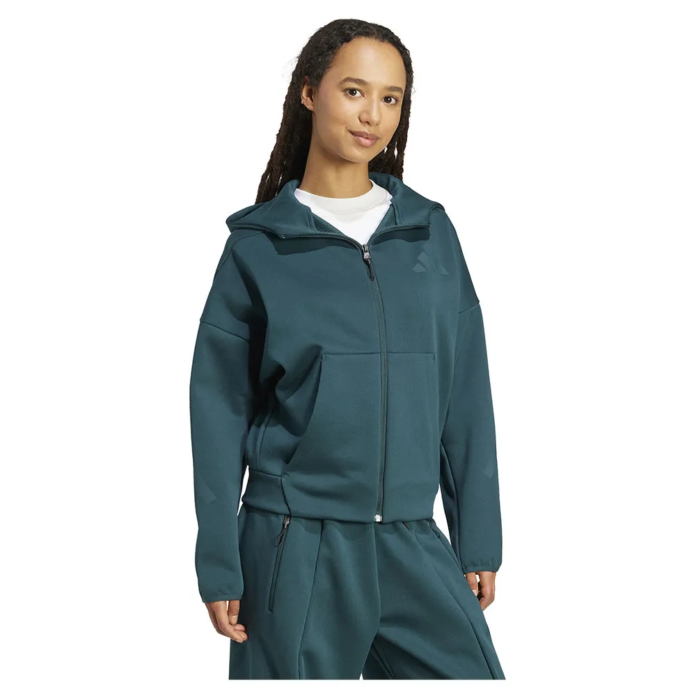 Толстовка adidas Z.N.E full zip, зеленый — фото 3
