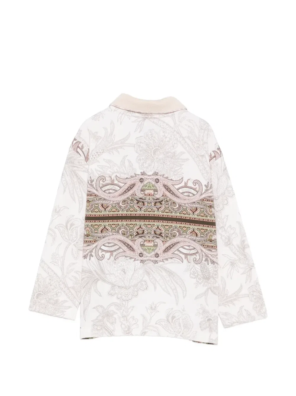 Свитшот на молнии с принтом пейсли Etro Kids, белый — фото 2