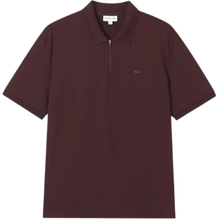 Поло Lacoste мужское, хлопок, умеренный крой, Dark бордовый/3KE