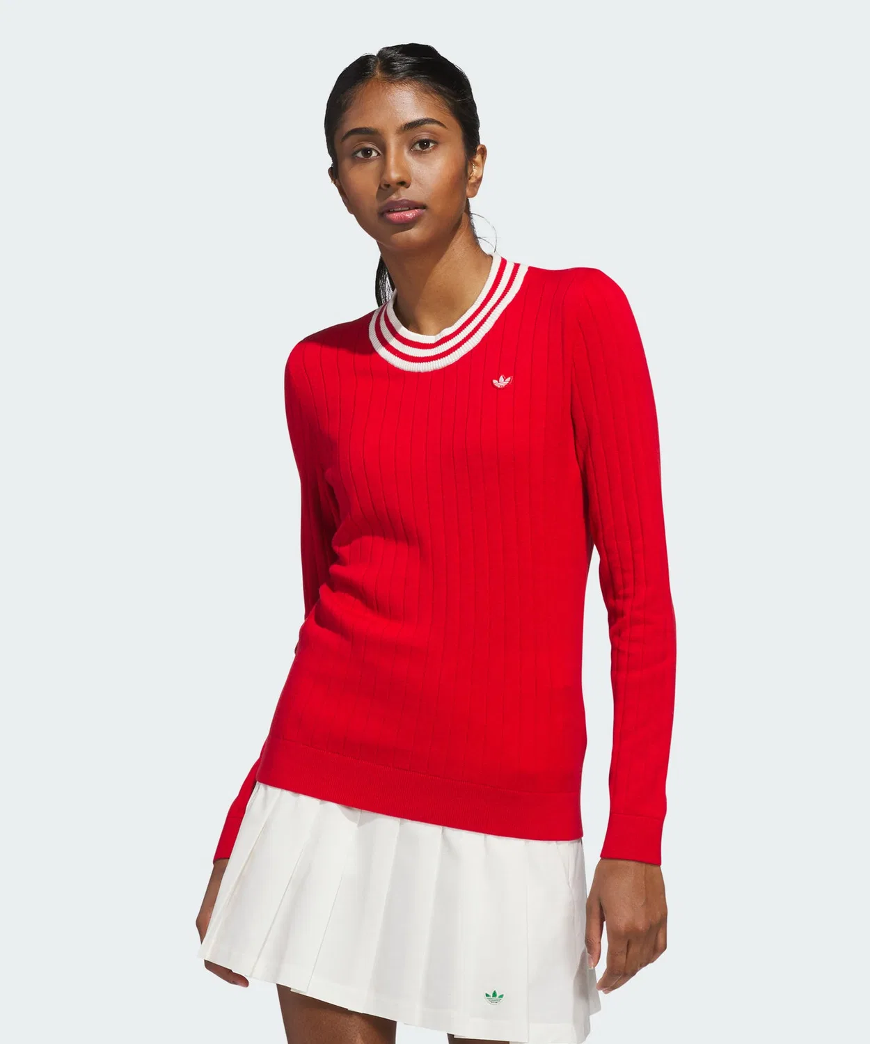 Женский свитшот с длинным рукавомAdidas Golf Чалке White/Red