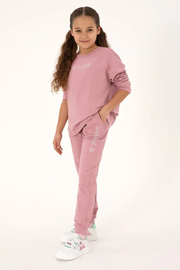 Детские свитшот для девочек с круглым вырезом U.S. Polo Assn., Orchid
