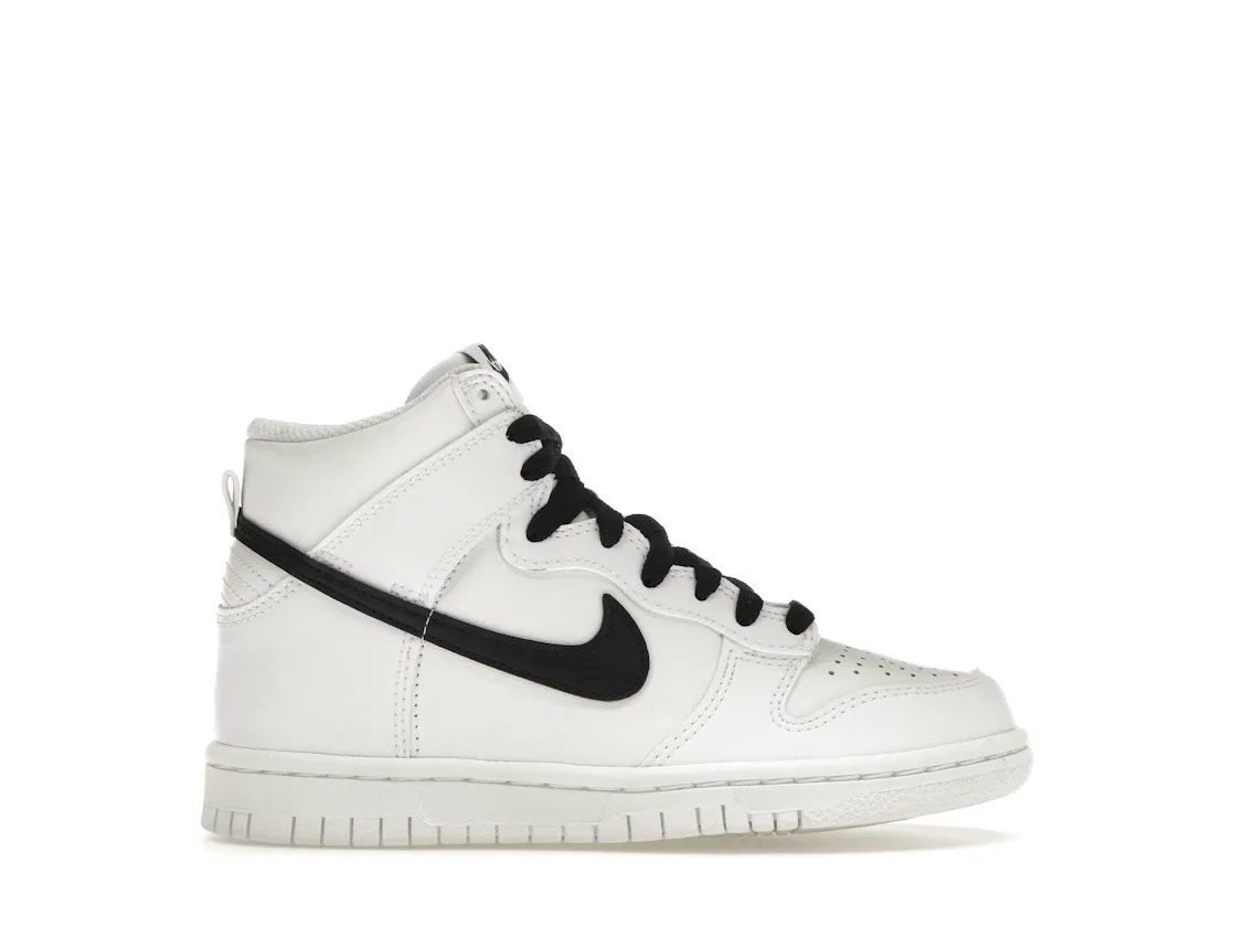 Детские кроссовки высокие с контрастной отделкой Nike Dunk High Nike, White/Summit White/Black