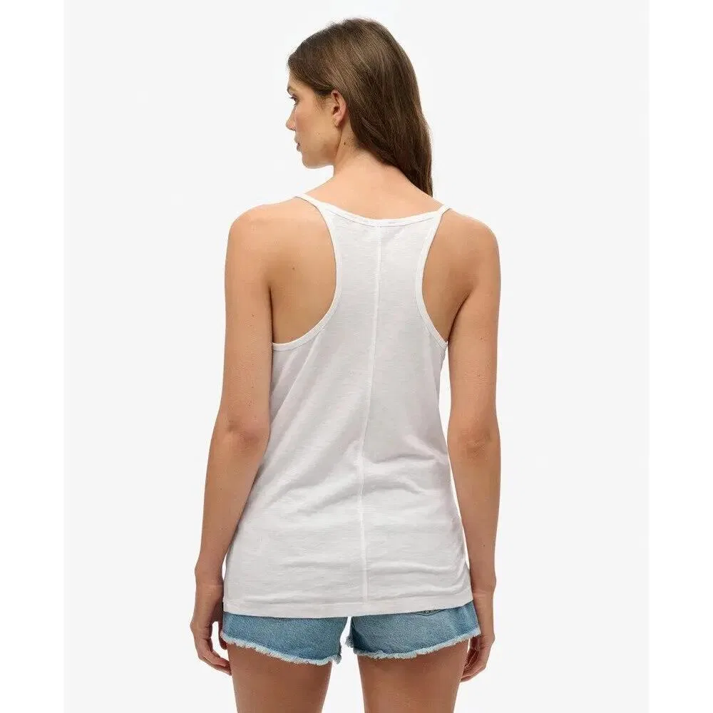 Женский топ с тонкими бретелями Studios Strappy Superdry, Weiss — фото 4