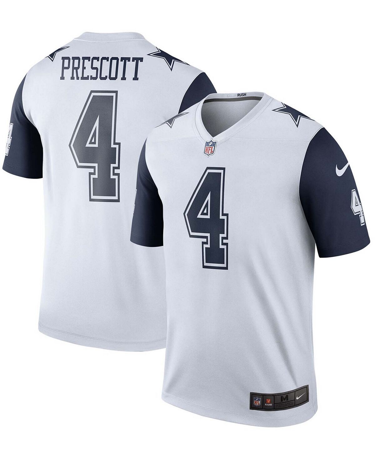 Футболка Nike Dak Prescott Dallas Cowboys Size M/XL/3XL, бело-синий — фото 2