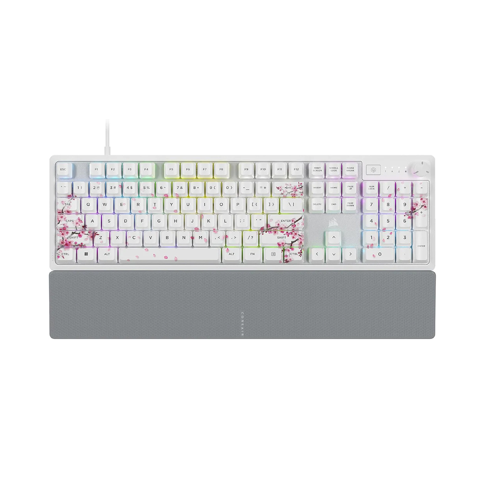 

Проводная игровая клавиатура Corsair K70 CORE SE RGB, MLX Red, Cherry Blossom, белый, английская раскладка