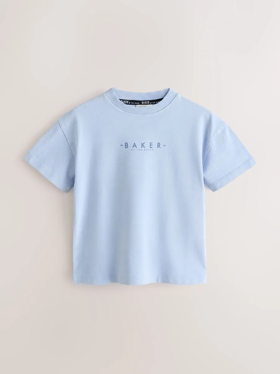 Футболка Baker by Ted Baker, светло-голубой, сиреневый — фото 3