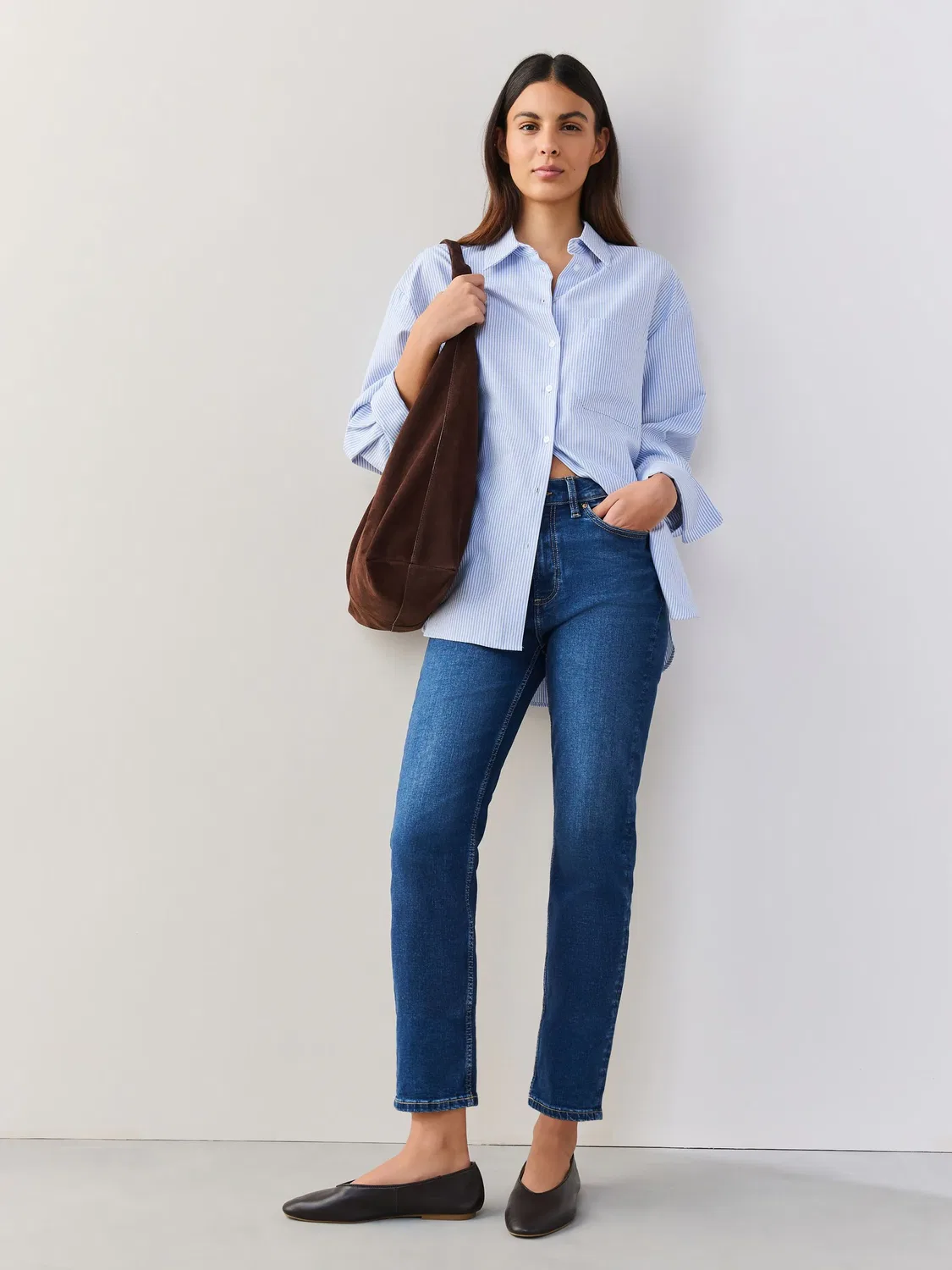 Джинсы зауженные укороченные Dark Blue Slim Cropped Next, темно-синий
