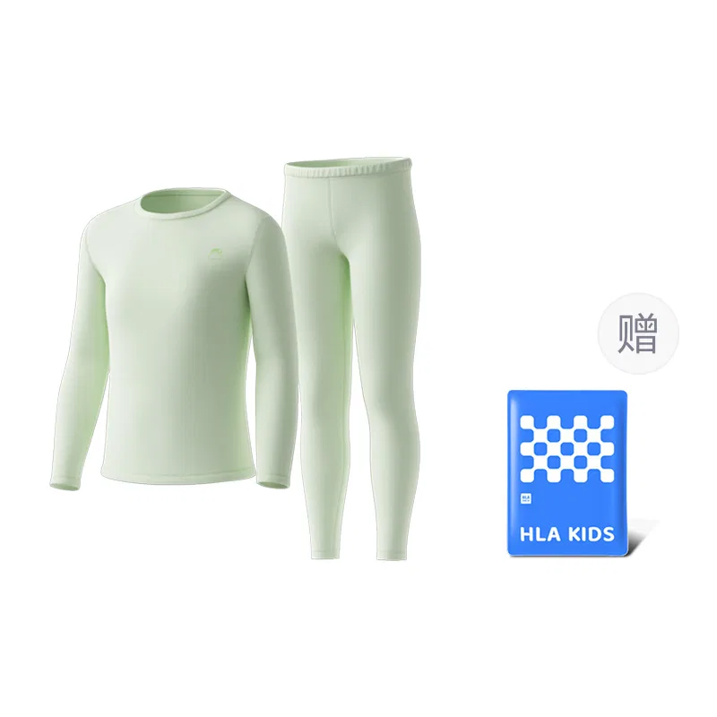 Детский комплект нижнего белья с круглым вырезом, модель Light Green 4008, HLA, Light Green