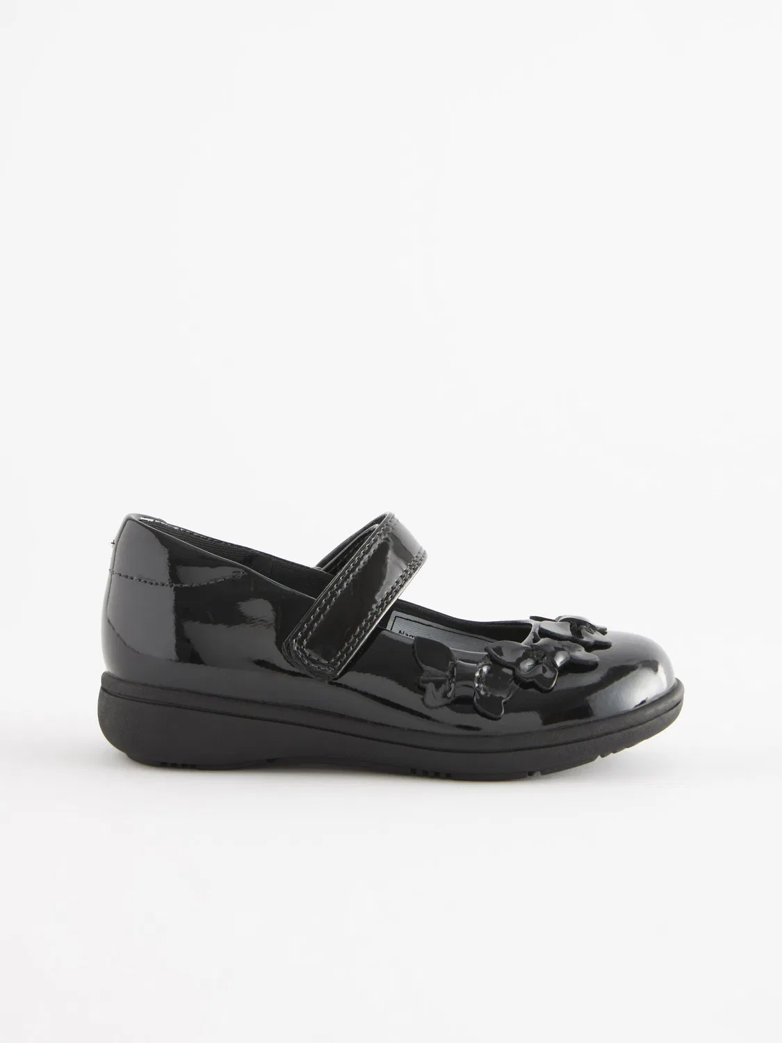 Туфли Мэри Джейн Black Patent School Junior Butterfly Next, черный лакированный — фото 2