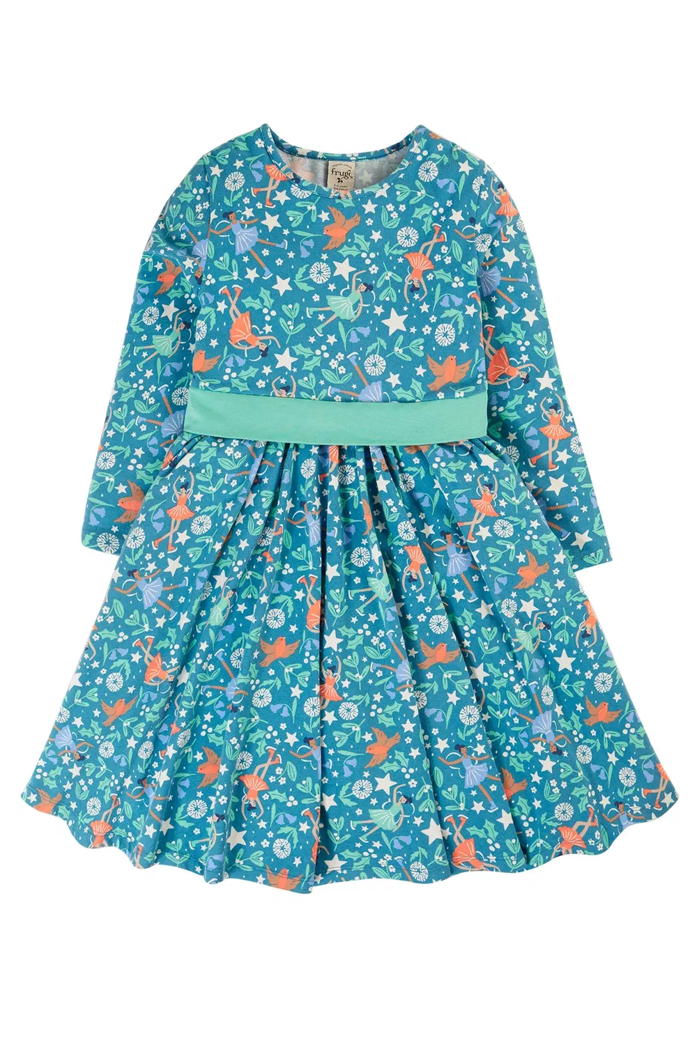Детское платье для девочек Party skater dress Frugi, Blue