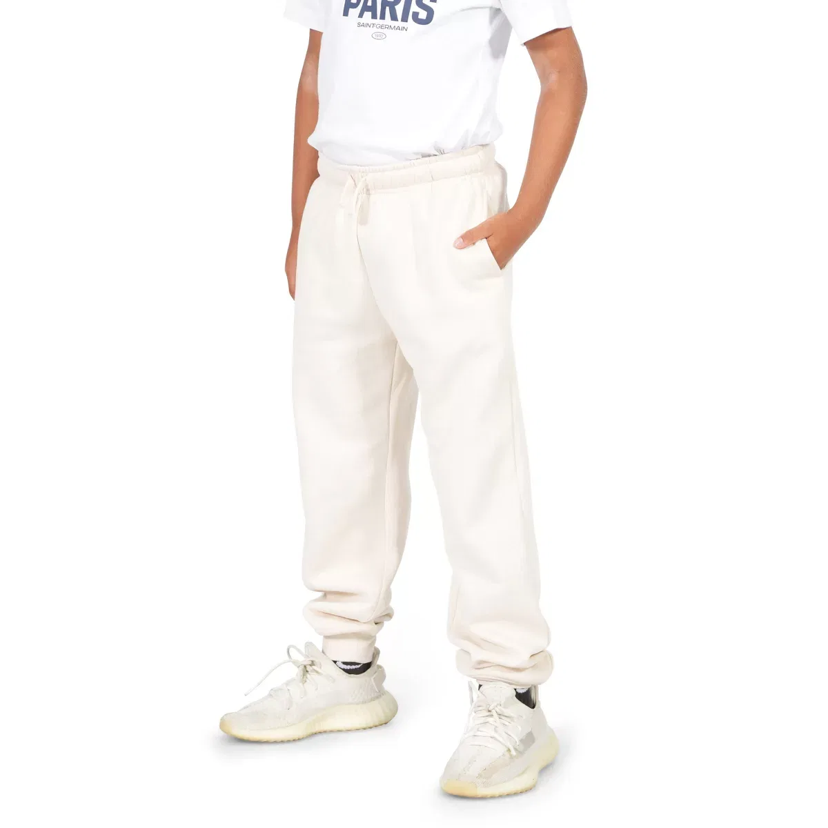 Детские спортивные штаны из флиса с карманами Everyday Kids, Off-White