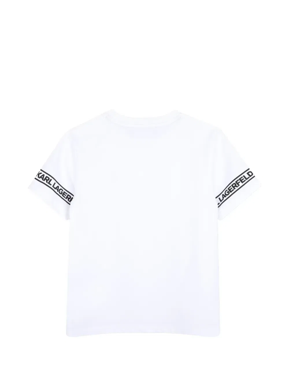 Футболка с коротким рукавом с логотипом на ленте Karl Lagerfeld Kids, белый — фото 2