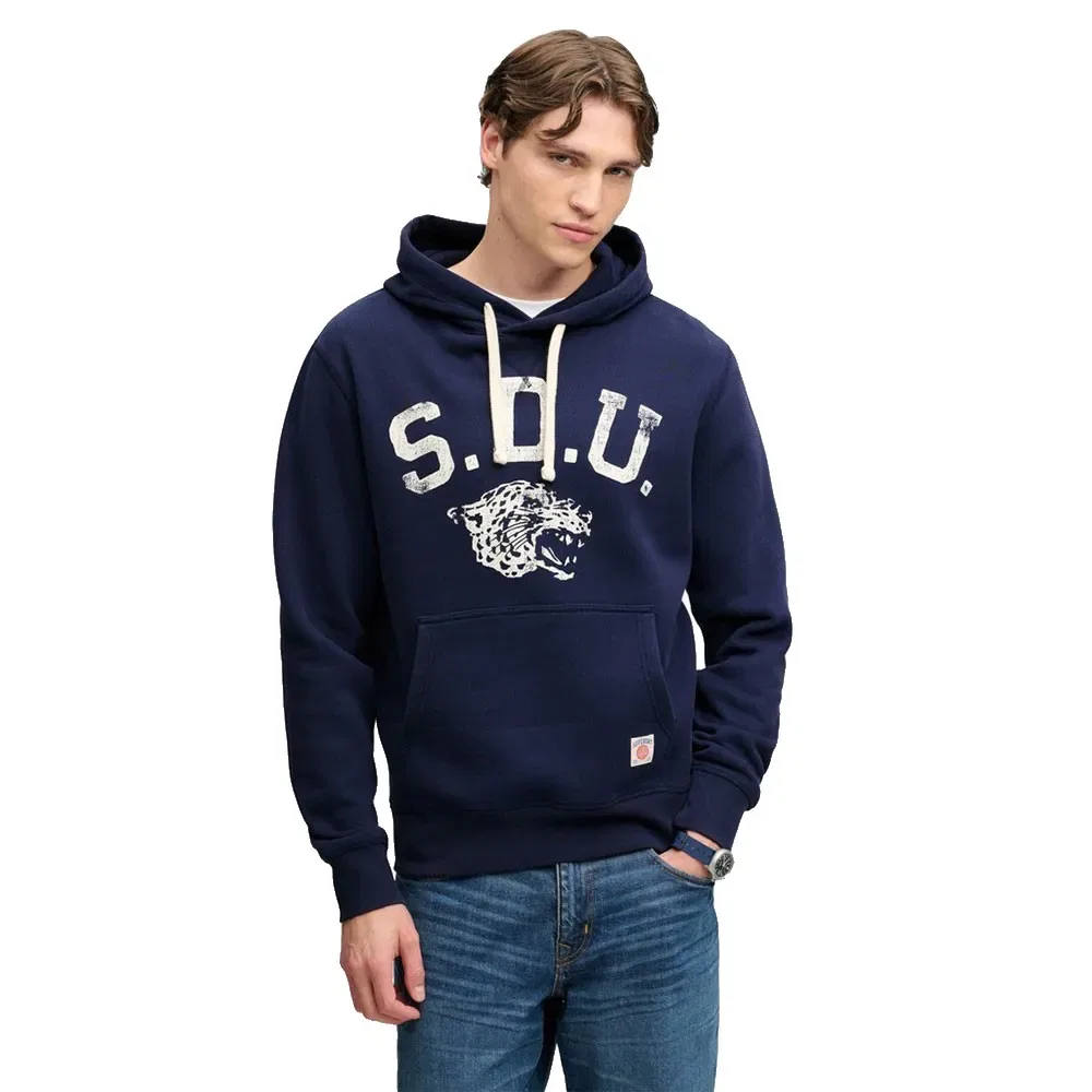 Мужской худи свободного кроя с принтом Athletic Essentials Superdry, Blue