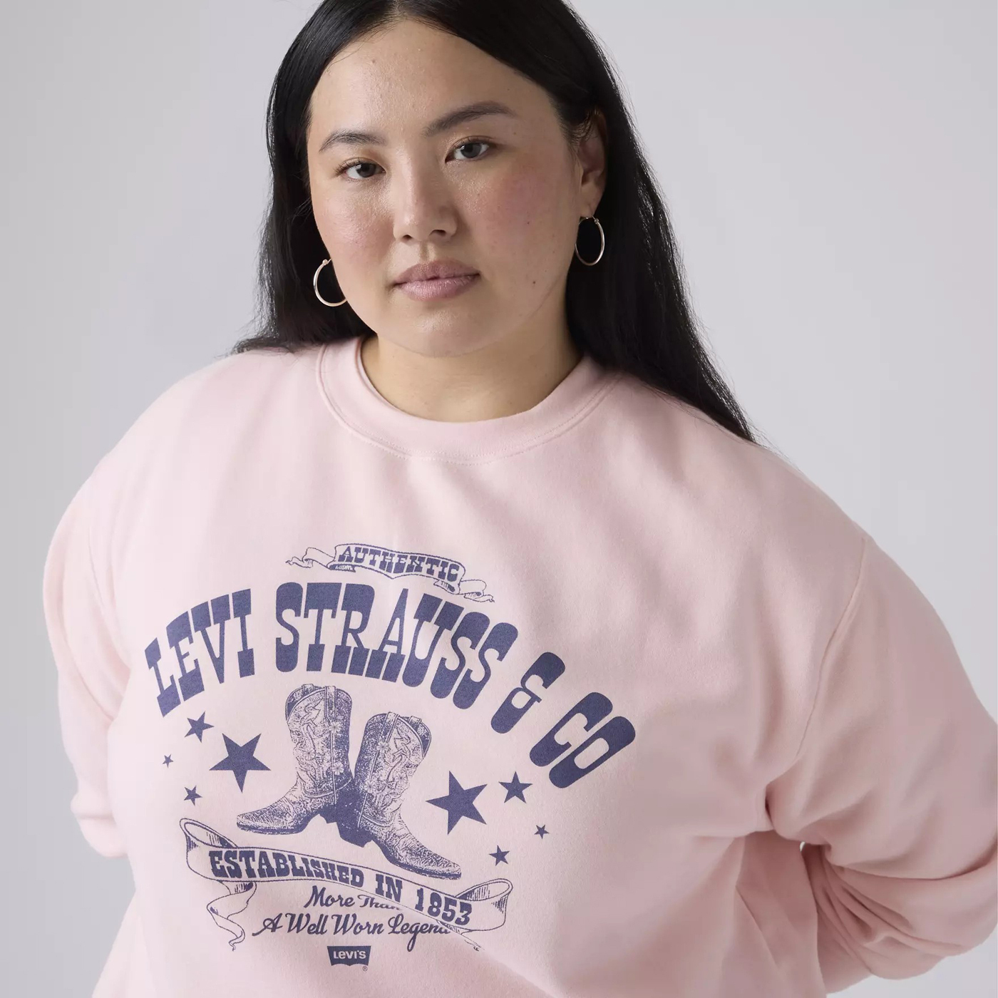 Свитшот Levi's Graphic Everyday, розовый — фото 4