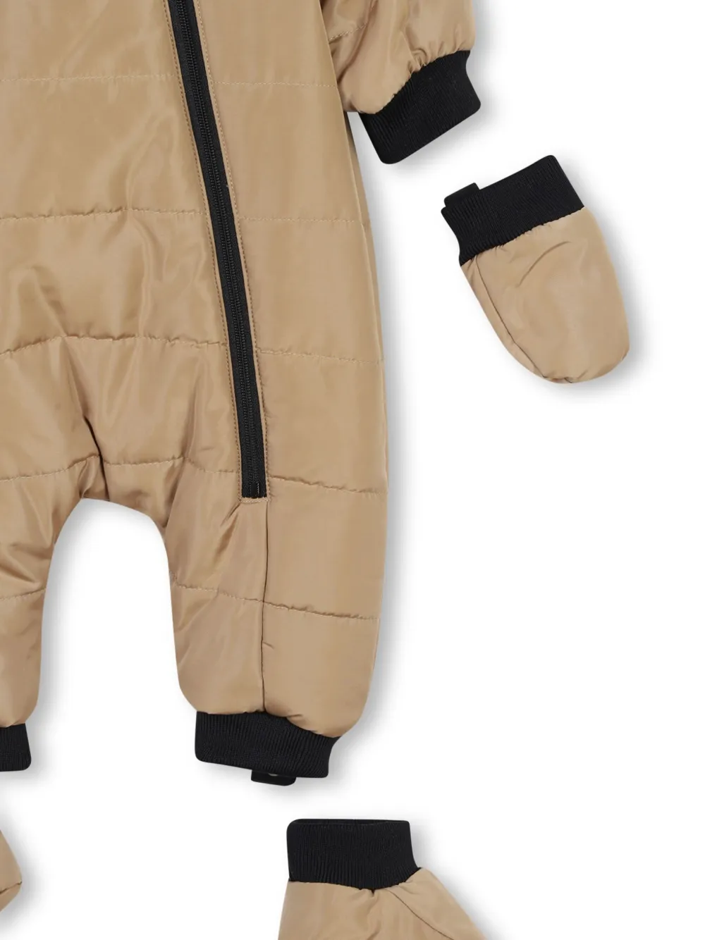 Комбинезон с капюшоном и логотипом BOSS Kidswear, нейтральный — фото 4