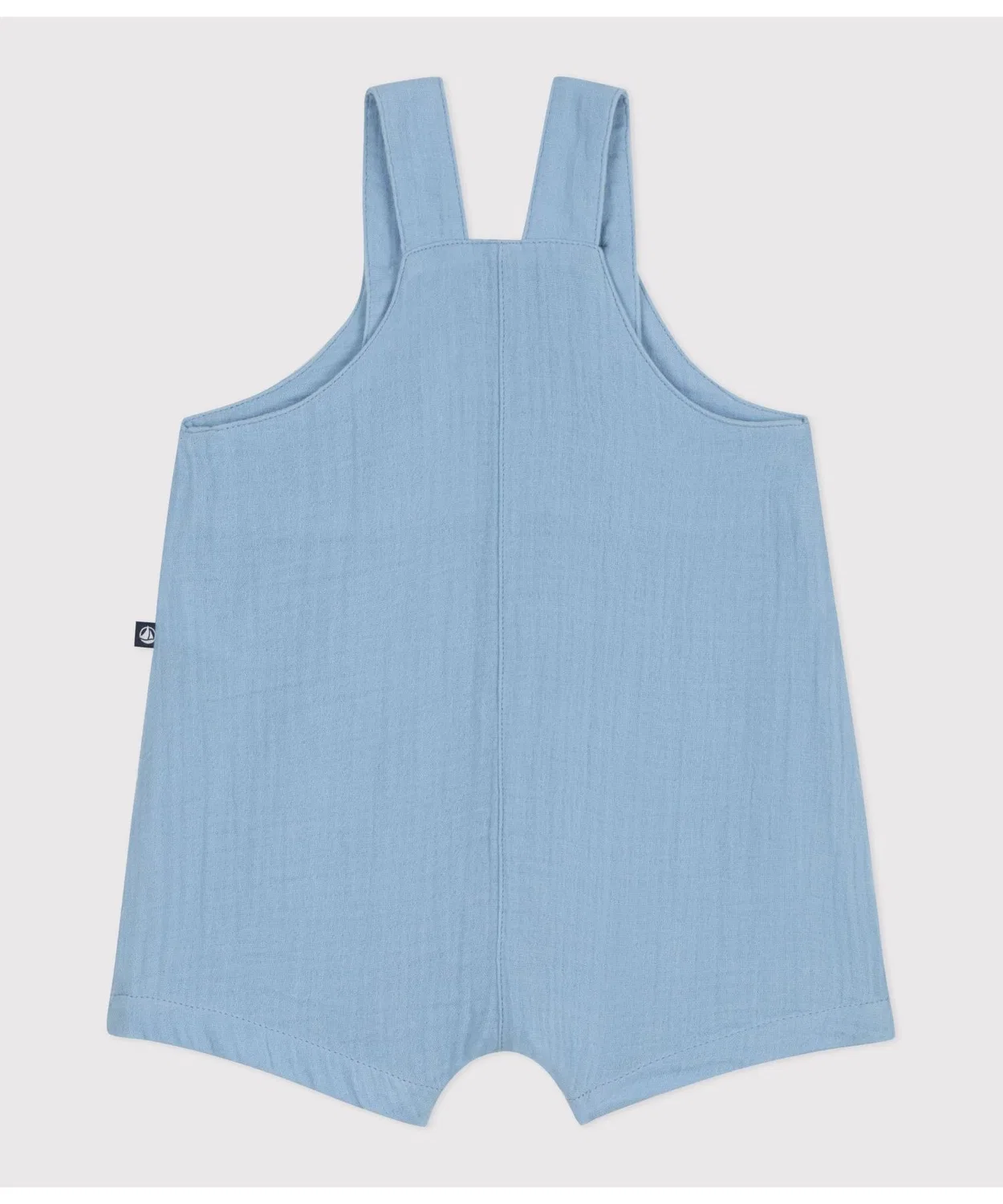 Детский комбинезон-сарафан из двойной марли с моделью PETIT BATEAU, Светло-голубой — фото 3