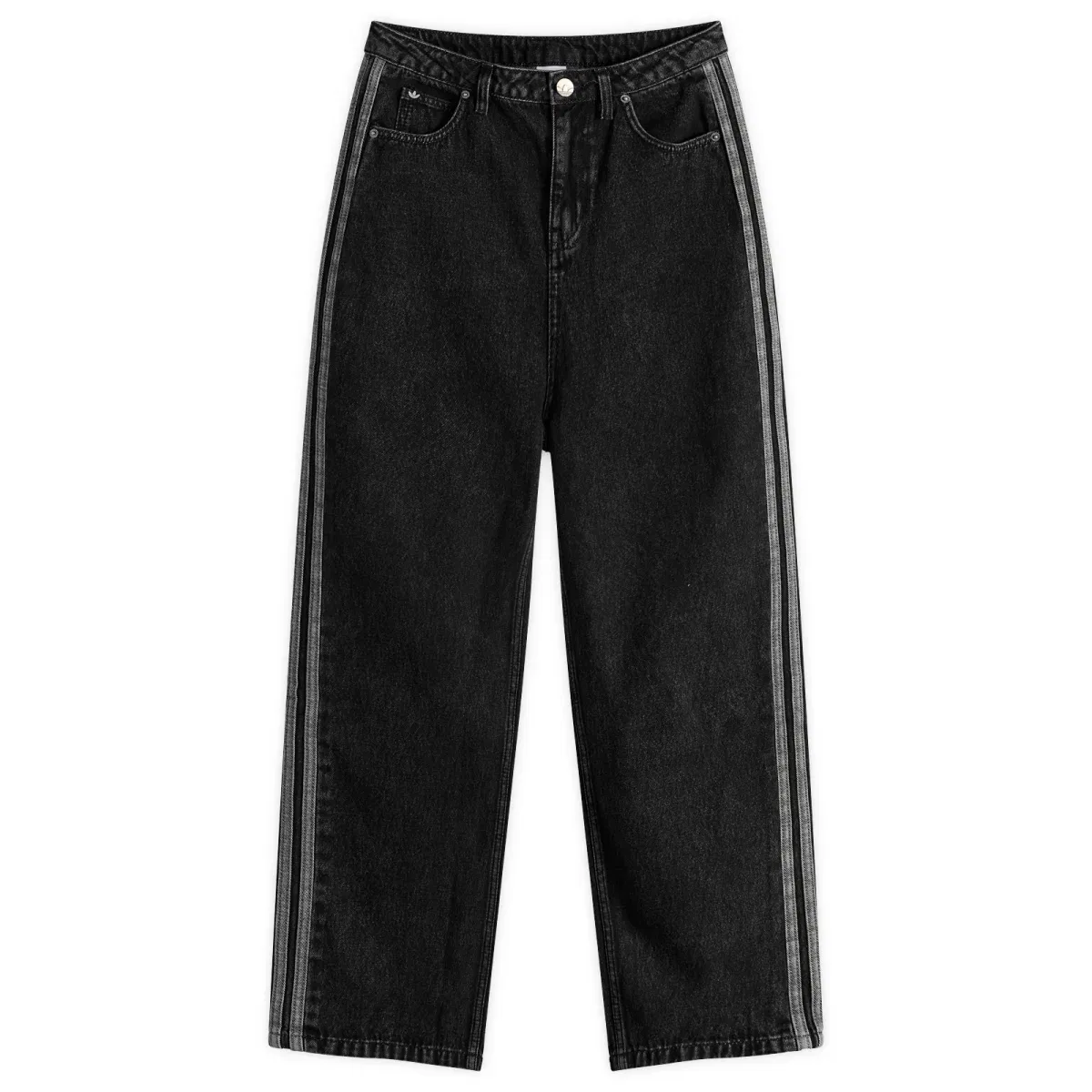 Женские спортивные брюки из денима Firebird Track Pant Adidas, True Black Denim