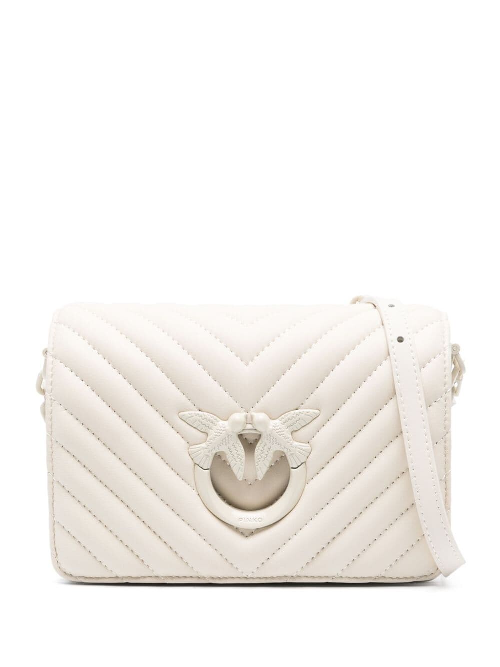 

Сумка PINKO Love Click chevron crossbody, белый