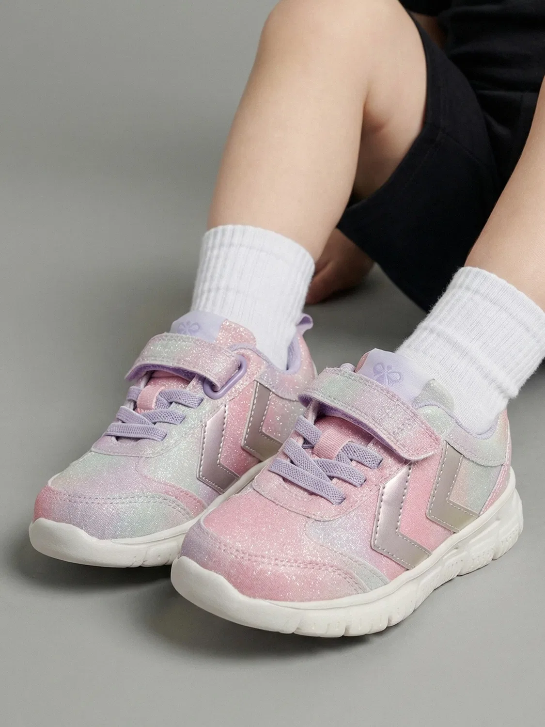 Детские кроссовки с эластичными шнурками Crosslite Glitter Hummel, Bunt