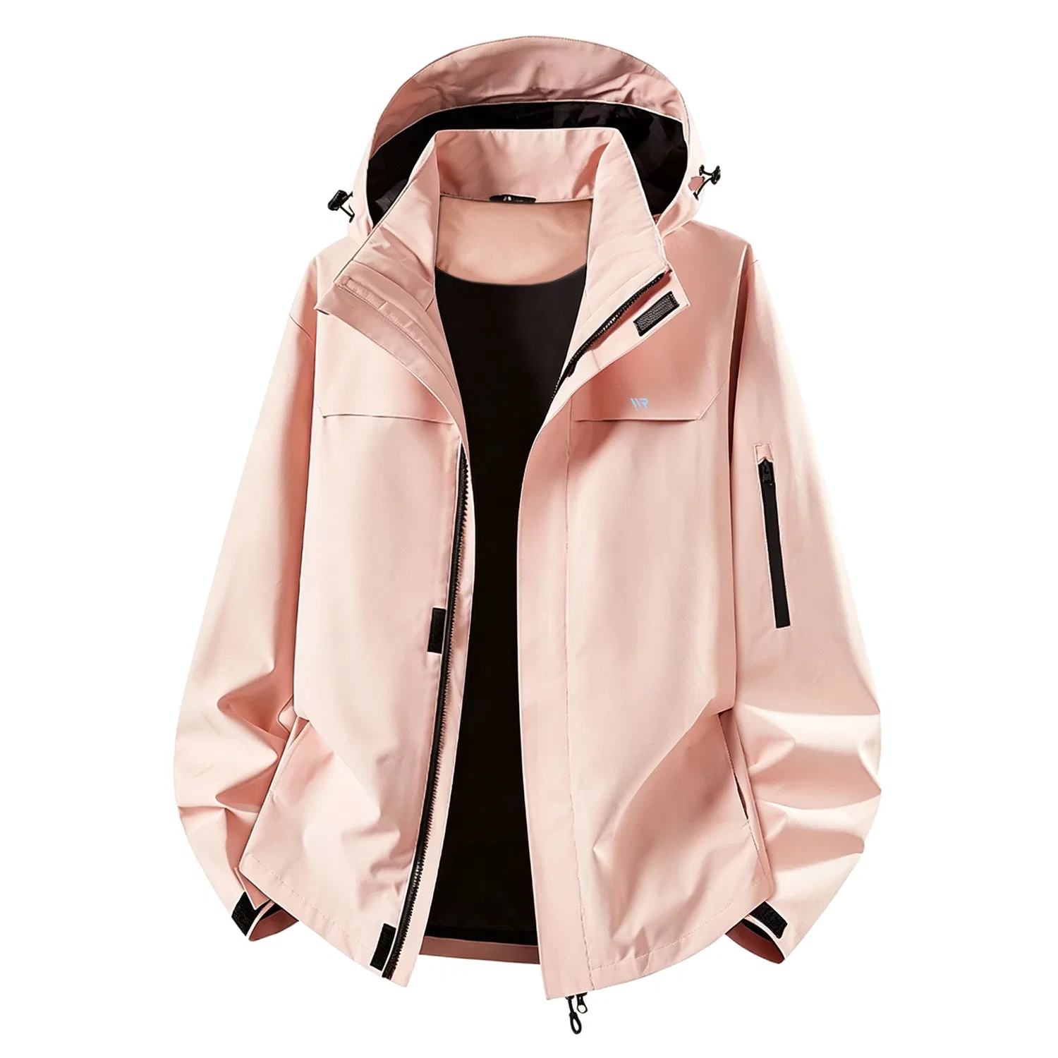 Детская ветровка с капюшоном, свободного кроя, Pink (DIY Badge), WARRIOR