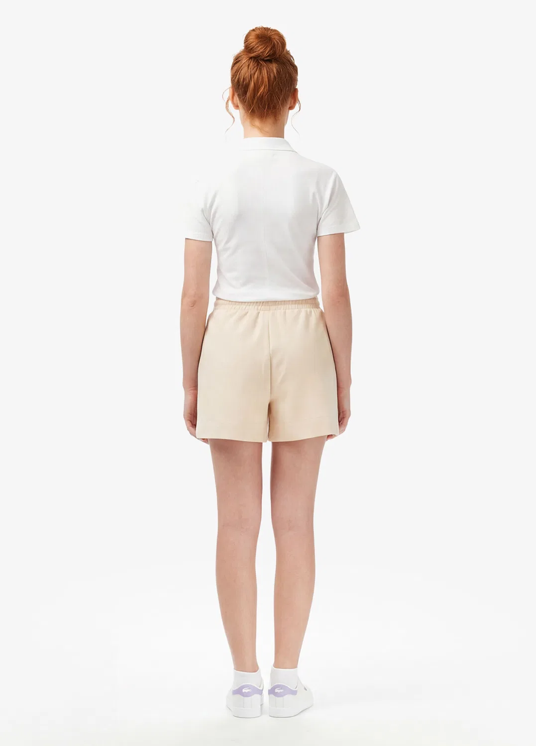 Шорты Lacoste Relaxed Fit, бежевые — фото 3