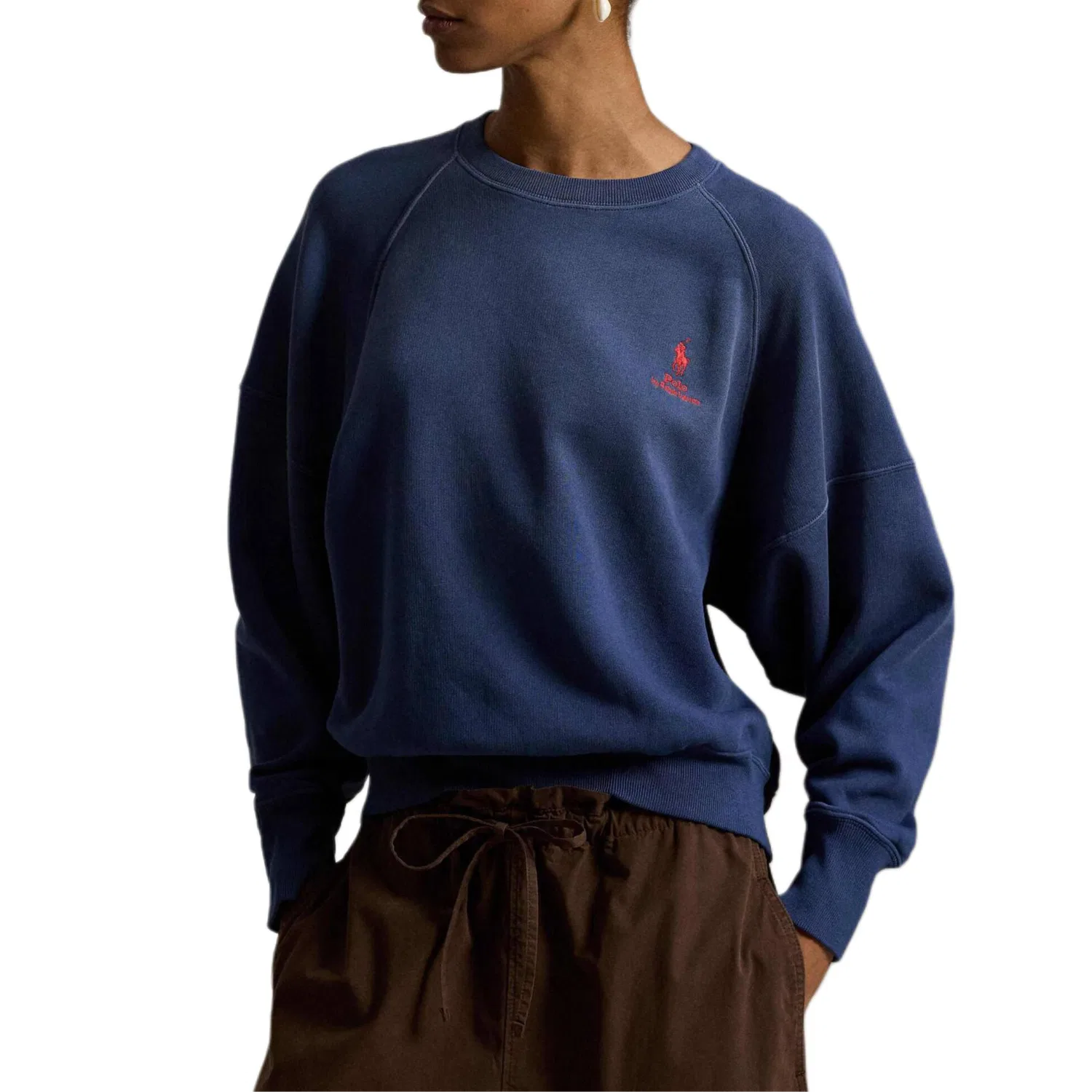 Женский свитшот с поло-пони с круглым вырезом Polo Ralph Lauren, Marine Blue — фото 4