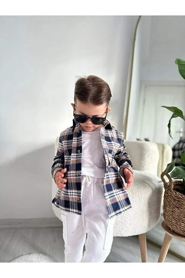 Детская рубашка для мальчиков с длинным рукавом Favorimkids, Multicolor — фото 4