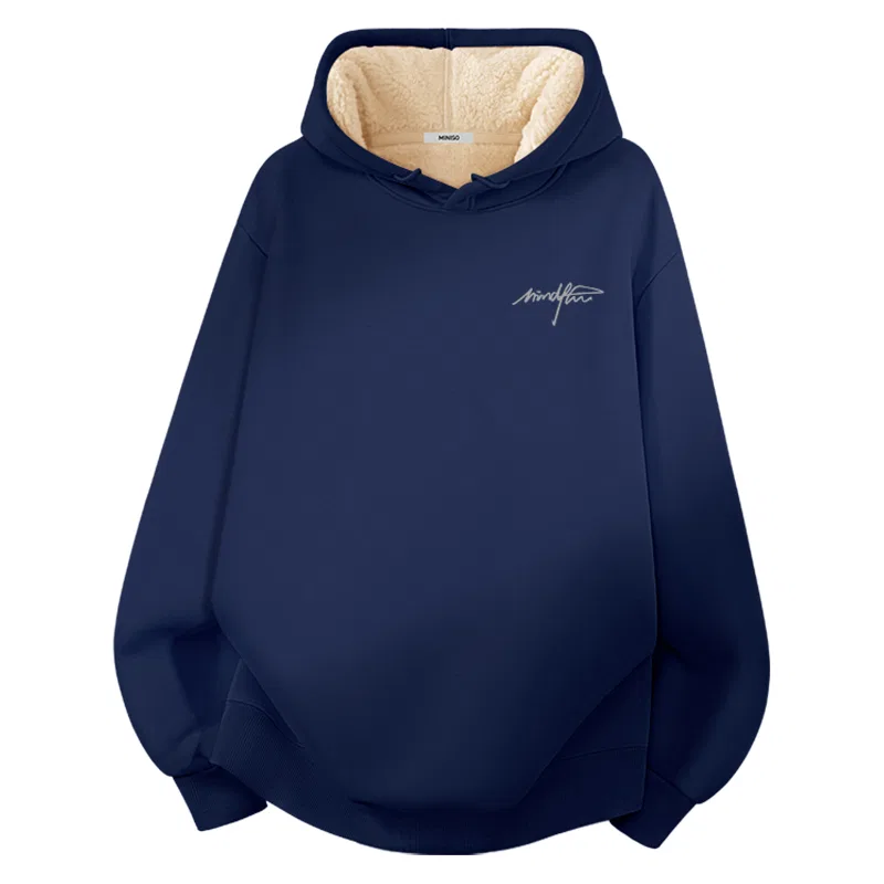 Детское худи с капюшоном утепленное MINISO, Thermal Sherpa Navy Blue