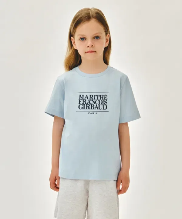Футболка с коротким рукавом Kids classic logo Marithé Kids, голубой