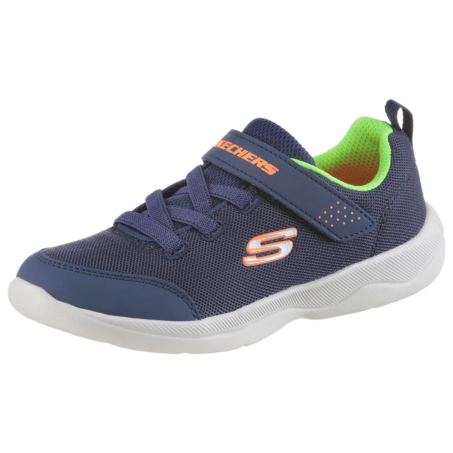 Детские кроссовки на шнуровке Skechers SKECH-STEPZ 2.0, Navy/Apple Green