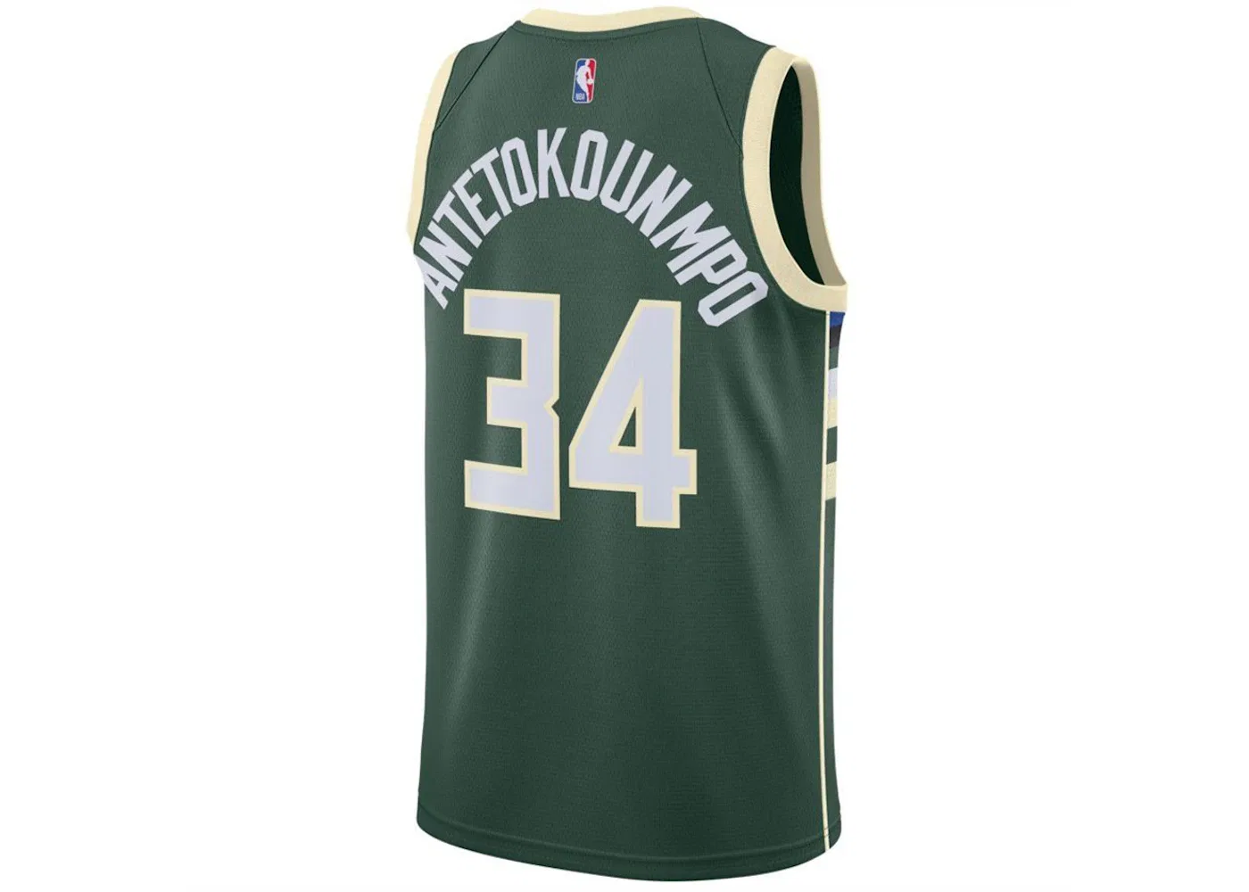 Мужская джерси с принтом NBA Antetokounmpo Milwaukee Bucks Dri-FIT Icon Edition Nike, Fir — фото 2