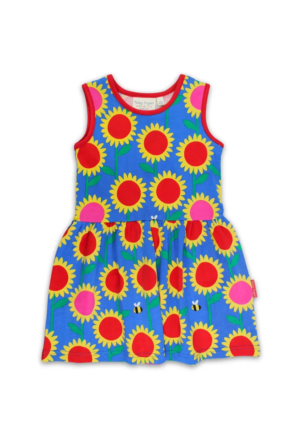 Детское платье с принтом Sunflower Bee Print Toby Tiger, Blue
