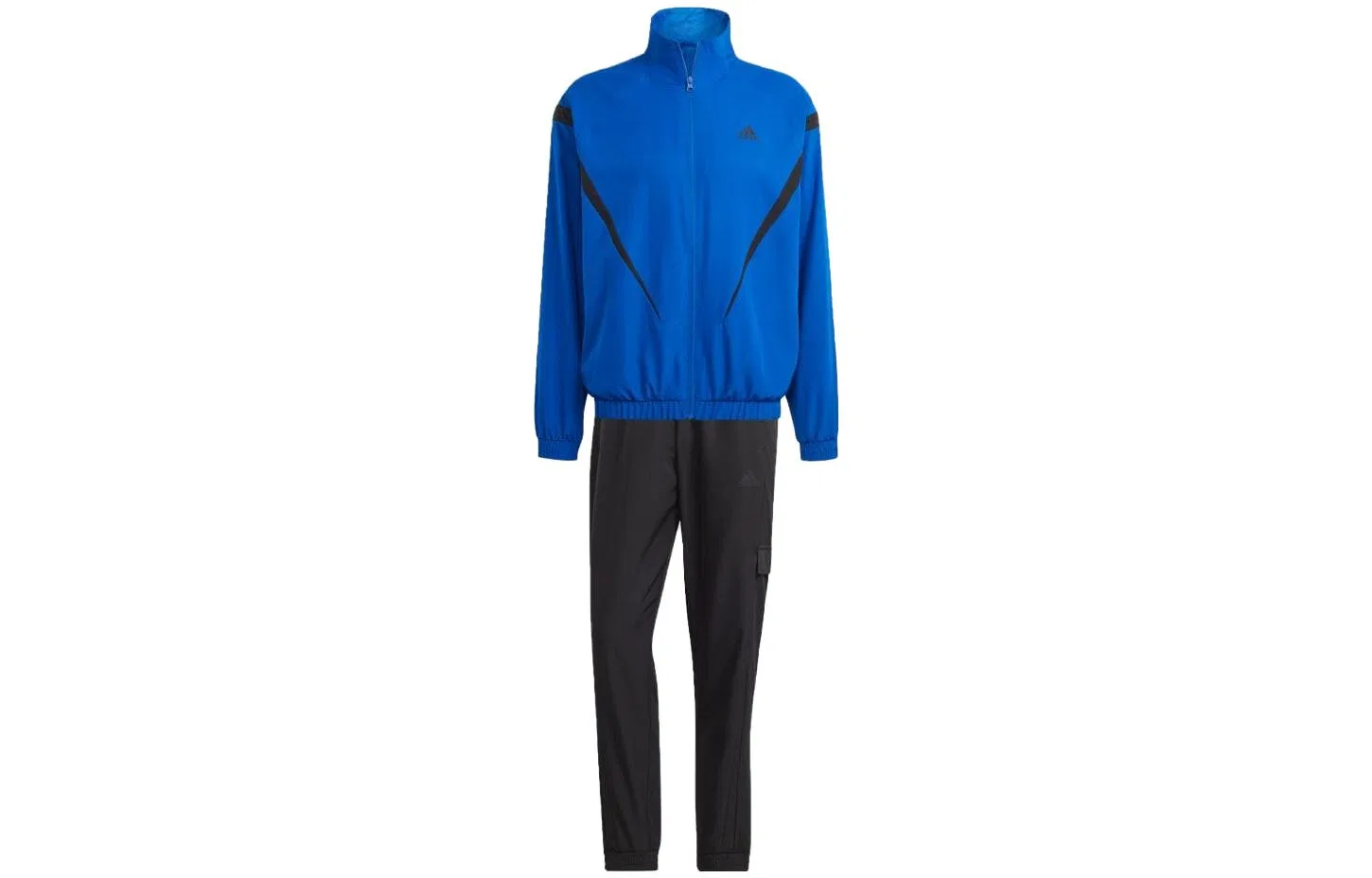 Мужской спортивный костюм с воротником-стойкой Casual Sportswear, Adidas, Blue