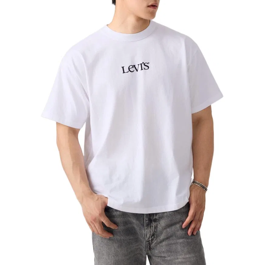 Мужская футболка с круглым вырезом Levis, White