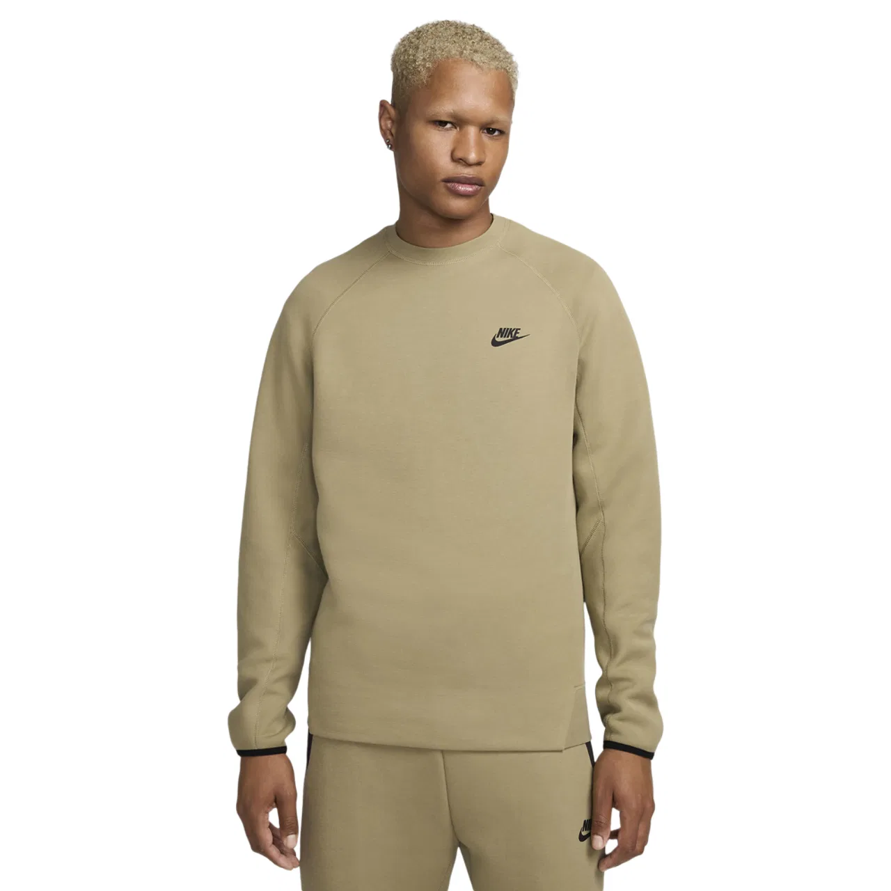 Мужская толстовка Tech Fleece Crew Nike, цвет Neutral Olive/Black