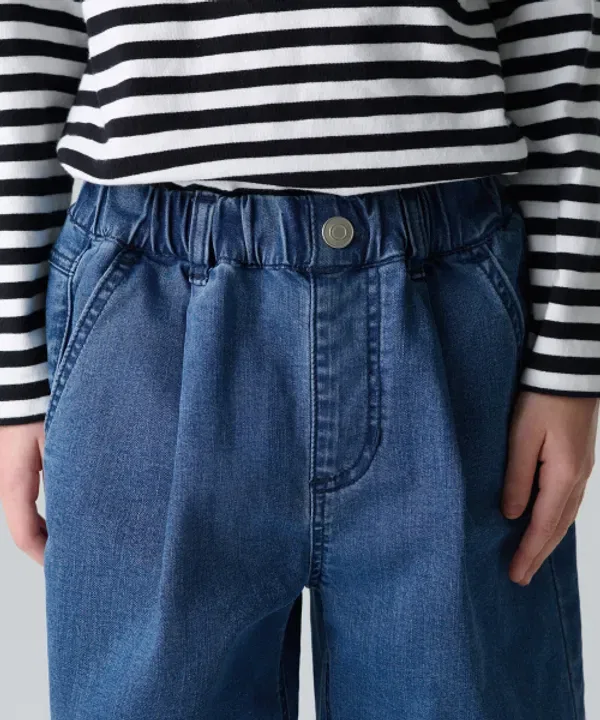 Джинсовые шорты с одним защипом, Musinsa Standard Kids, Medium Indigo — фото 3