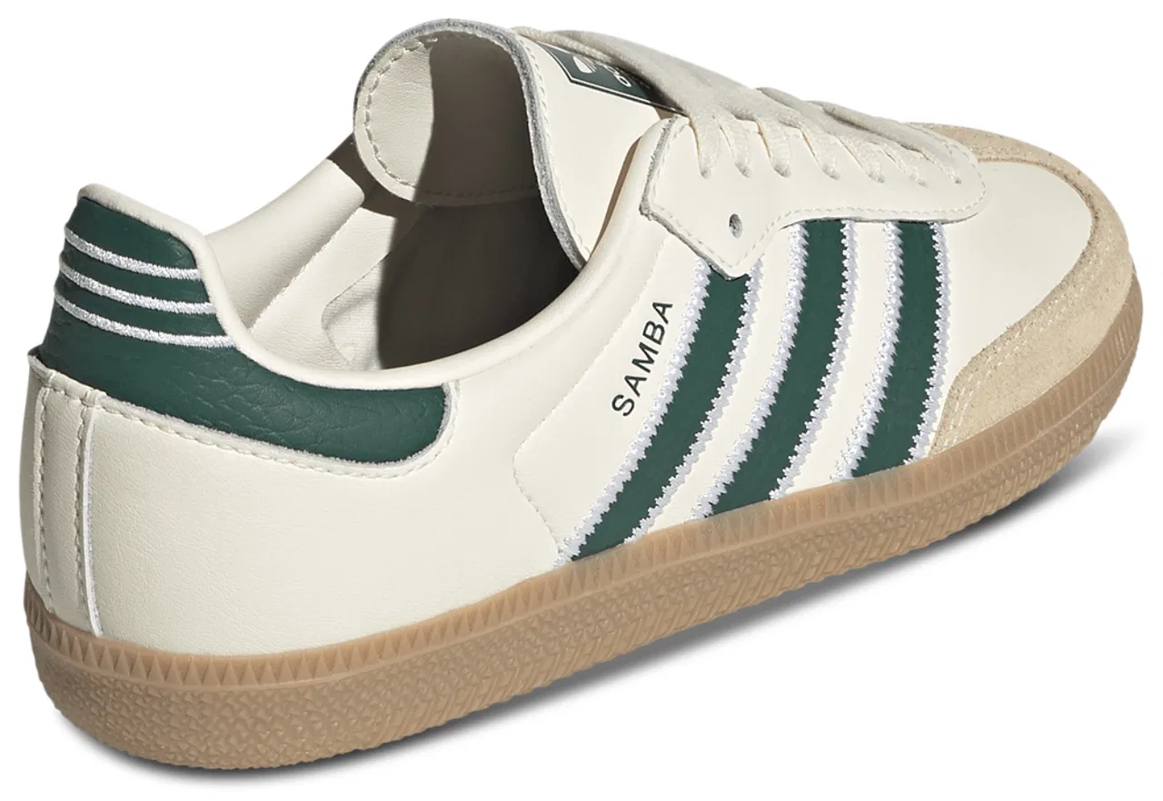 Кроссовки для мальчиков Samba Adidas, цвет Cream White/Collegiate Green/Gum — фото 3
