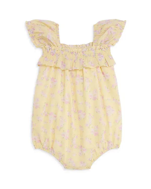 Детский комбинезон для девочек с цветочным принтом Carlita Pinafore LoveShackFancy, Lemon Spritz