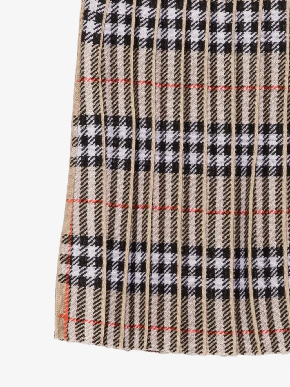Плиссированная юбка в клетку BURBERRY KIDS, бежевый — фото 3