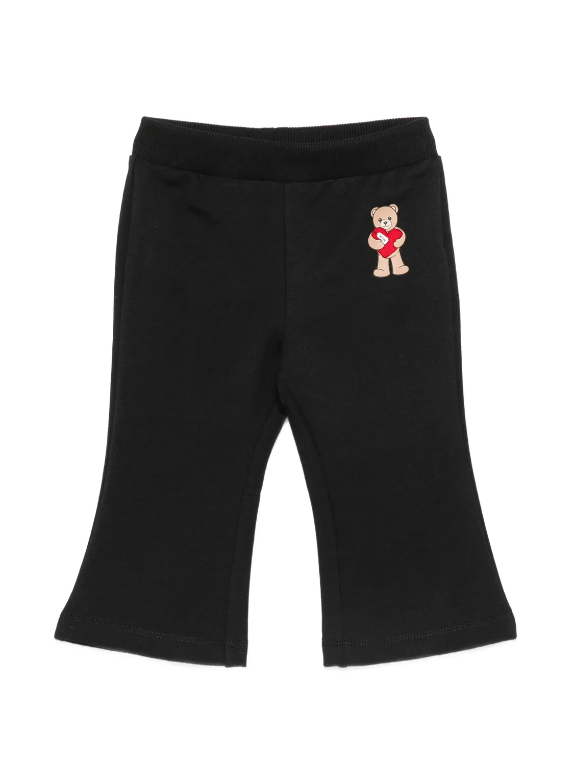 Расклешенные брюки Teddy Bear Moschino Kids, черный