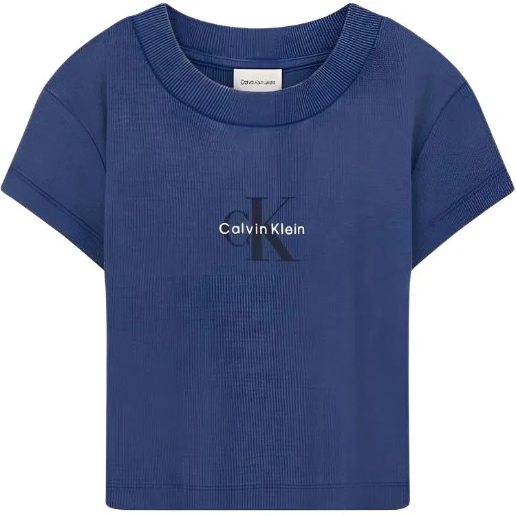 Женская футболка с круглым вырезом Calvin Klein, Navy Blue