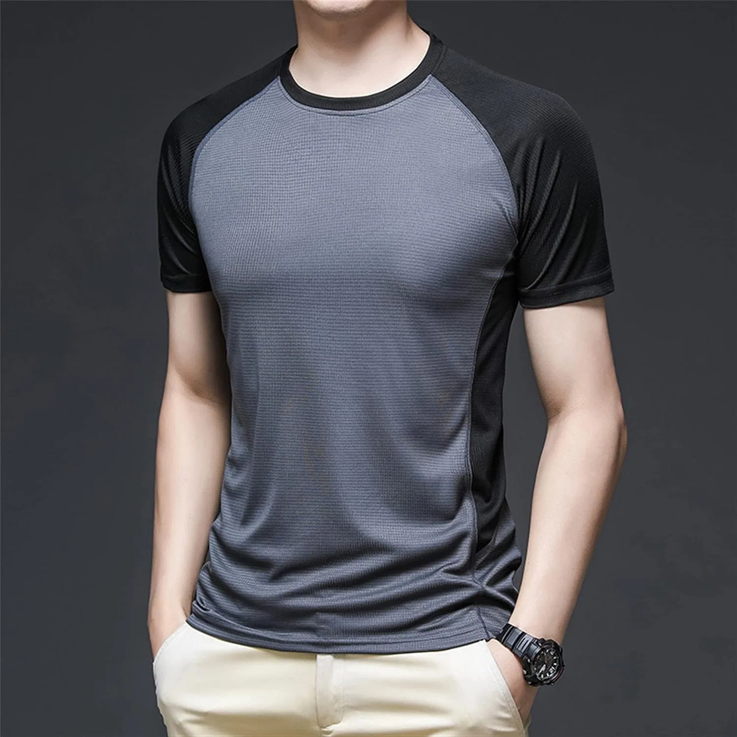 Мужская футболка с круглым вырезом Athletic Workout, Dark Grey — фото 2